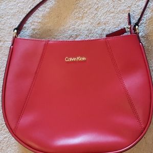 CALVIN KLEIN FIRE RED *HOT* CROSSBODY BAG BEAUTY LIKE NEW